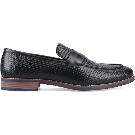 Hush Puppies Mitchell Leren Zwarte Herenslippers - Image 5