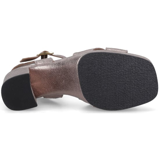 Hush Puppies Ophelia Leather Heel Suede Women's Pewter Slim Fit Sandals - Image 3