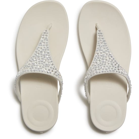 Fitflop Solay Mixed-Crystal Textile Women's Cream Sandals - Image 3