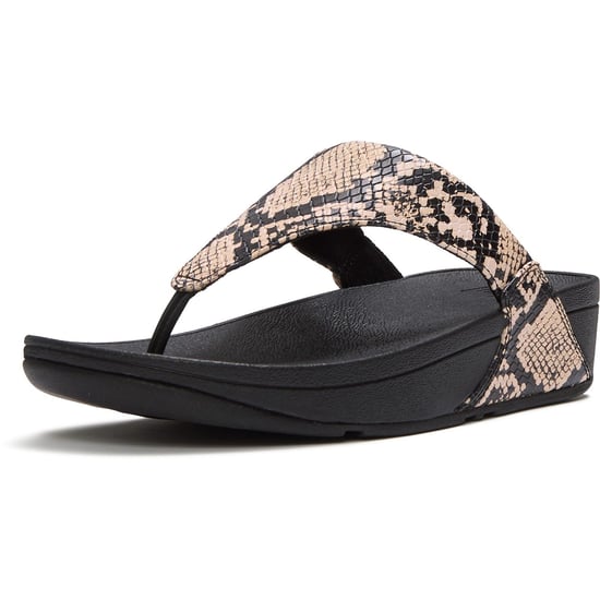 Fitflop Lulu Leren Dames Sandalen Hazy Taupe/Zwart - Image 1
