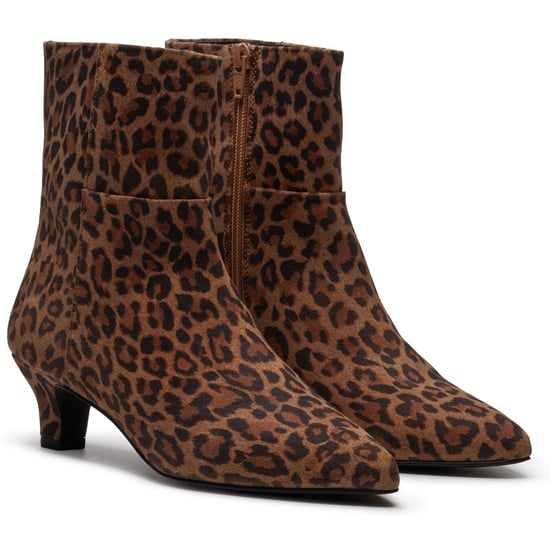 Hush Puppies Nahla Heel Leather Women's Leopard Heeled Ankle Boots - Image 3