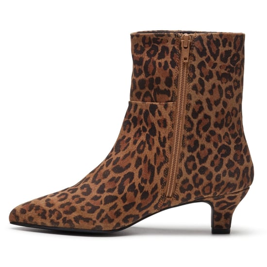Hush Puppies Nahla Heel Leather Women's Leopard Heeled Ankle Boots - Image 5