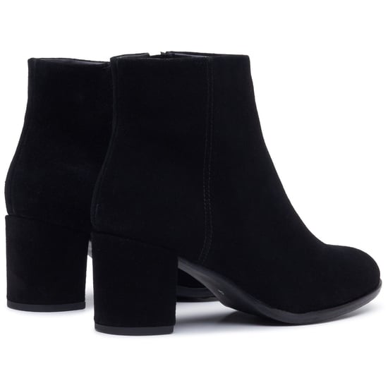 Hush Puppies Claridy Suède Lederen Dames Zwarte Hak Enkellaarsjes - Image 2