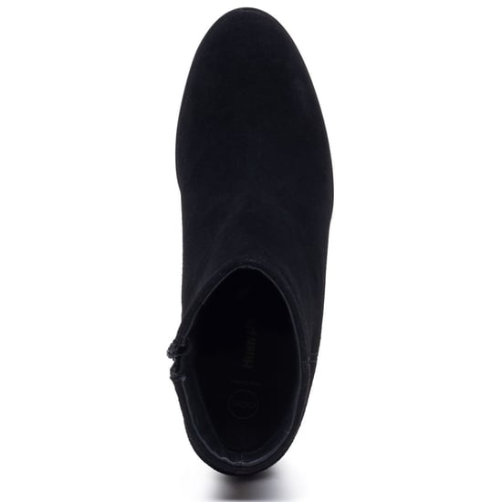 Hush Puppies Claridy Suède Lederen Dames Zwarte Hak Enkellaarsjes - Image 5
