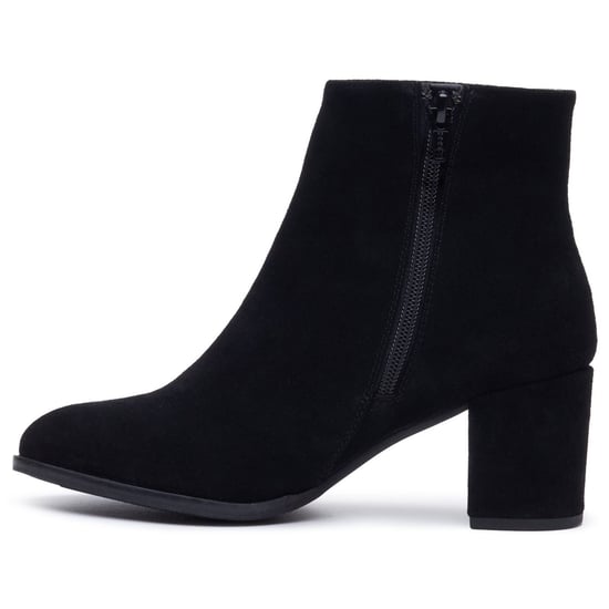 Hush Puppies Claridy Suède Lederen Dames Zwarte Hak Enkellaarsjes - Image 6
