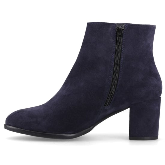 Hush Puppies Claridy Suède Leren Dames Navy Hak Enkellaarzen - Image 4