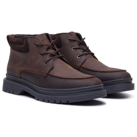 Hush Puppies Jerome Chukka Leather Men's BROWN Ankle Boots - Image 3