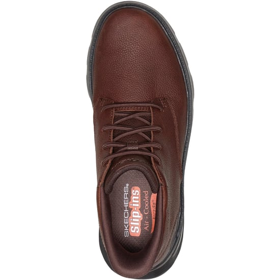 Skechers Arch Fit Garza Ridley Leren Heren Enkellaarsjes Bruin - Image 3