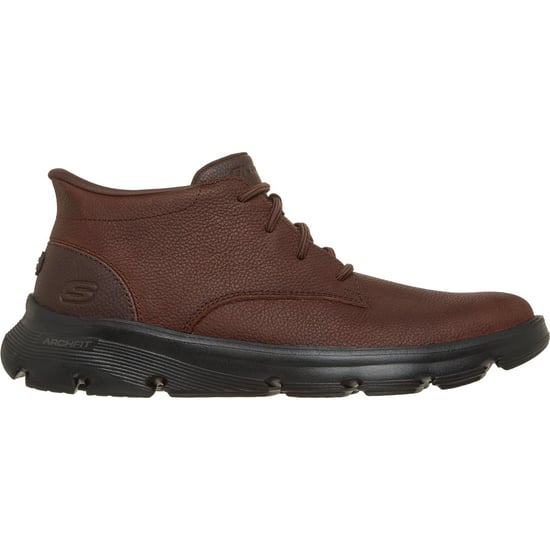 Skechers Arch Fit Garza Ridley Leren Heren Enkellaarsjes Bruin - Image 5