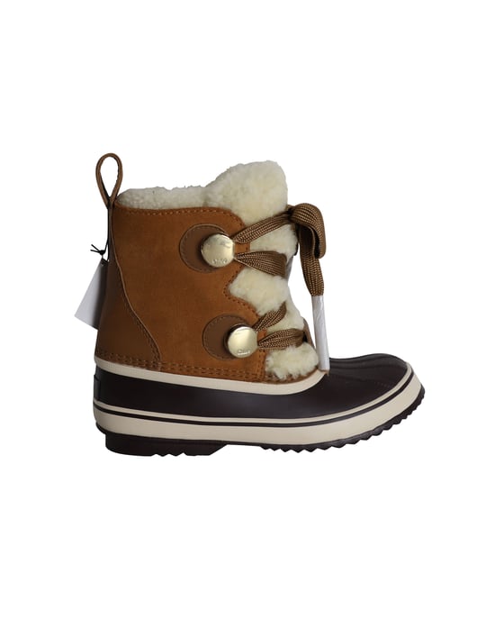 Chloe X Sorel Hiking Boots in Brown Shearling and Calfskin Suede - Image 1