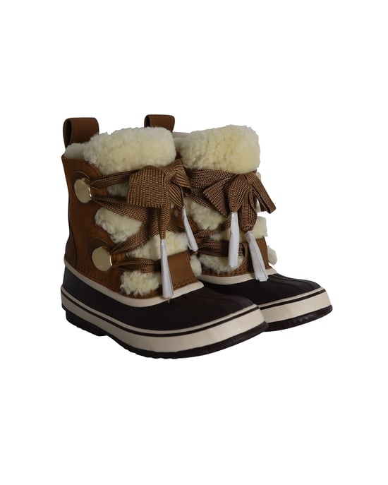 Chloe X Sorel Hiking Boots in Brown Shearling and Calfskin Suede - Image 4