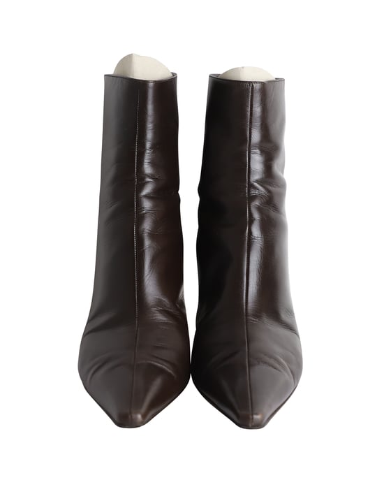 Jimmy Choo Pointed Ankle Boots in Black Leather - Image 2
