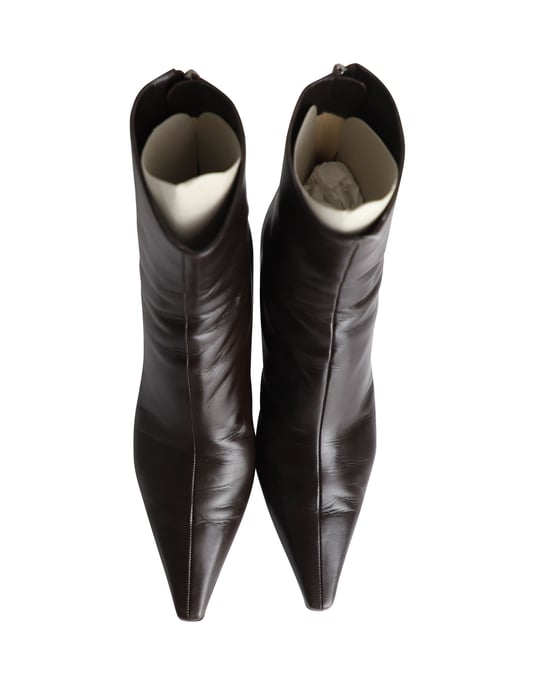 Jimmy Choo Pointed Ankle Boots in Black Leather - Image 5