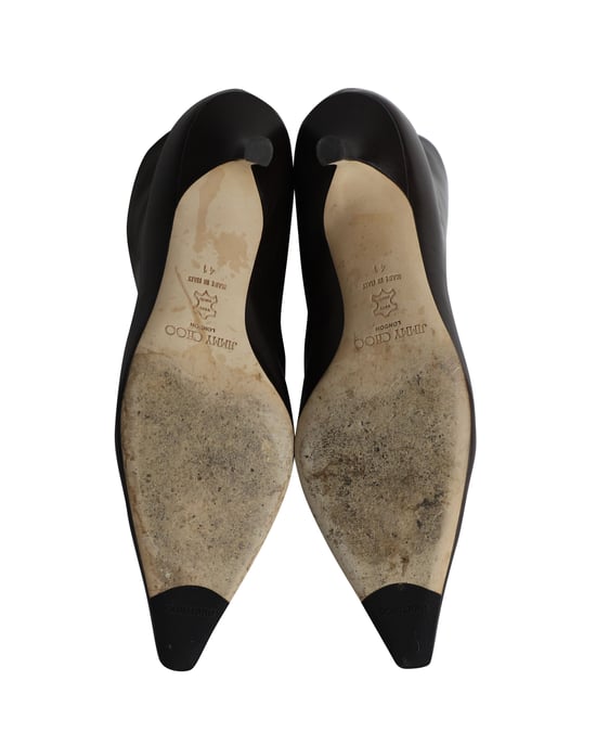 Jimmy Choo Pointed Ankle Boots in Black Leather - Image 6