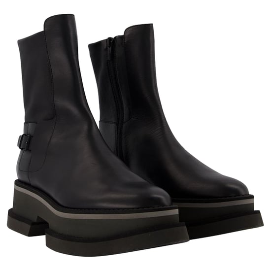 Bey Boots in Black Leather - Image 1