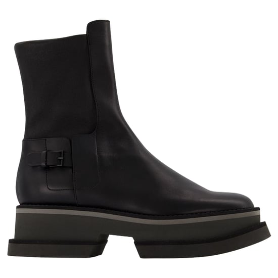 Bey Boots in Black Leather - Image 2