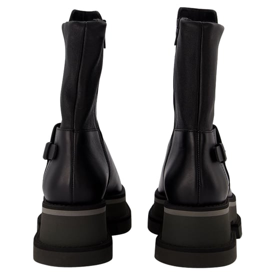 Bey Boots in Black Leather - Image 3