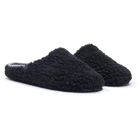 Hush Puppies Good Teddy Polyester Men's BLACK Slippers - Image 2
