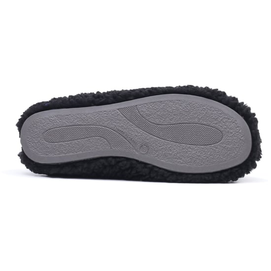 Hush Puppies Good Teddy Polyester Men's BLACK Slippers - Image 3