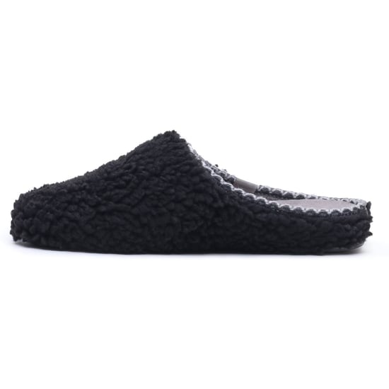 Hush Puppies Good Teddy Polyester Men's BLACK Slippers - Image 5