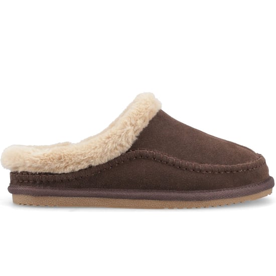 Hush Puppies Anika Suède Dames Chocolade Slippers - Image 3
