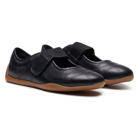 Hush Puppies Juno Sneakerina Leather Women's BLACK Flats - Image 3