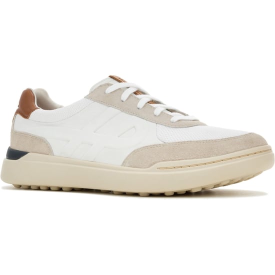 Hush Puppies Wes HP Sneaker Suede Men's White Trainers - Image 1