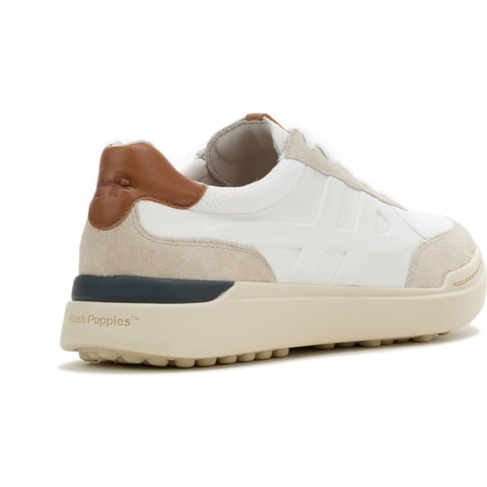 Hush Puppies Wes HP Sneaker Suede Men's White Trainers - Image 2