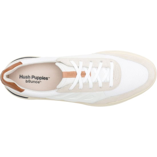 Hush Puppies Wes HP Sneaker Suede Men's White Trainers - Image 4