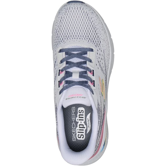 Skechers Arch Fit 3.0 Textile Women's White Mesh/Multi Trim Trainers - Image 3