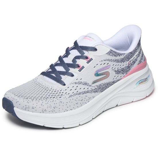 Skechers Arch Fit 3.0 Textile Women's White Mesh/Multi Trim Trainers - Image 5
