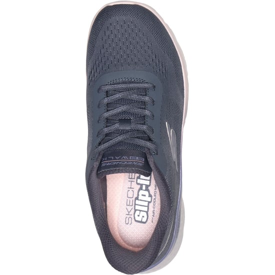 Skechers GO WALK Flex Azriel Textil Kvinnors Kolgrå Textil/Trim Sneakers - Image 3