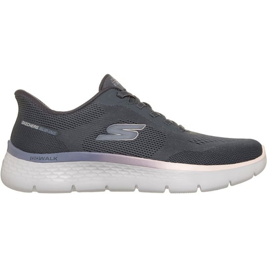 Skechers GO WALK Flex Azriel Textil Kvinnors Kolgrå Textil/Trim Sneakers - Image 4