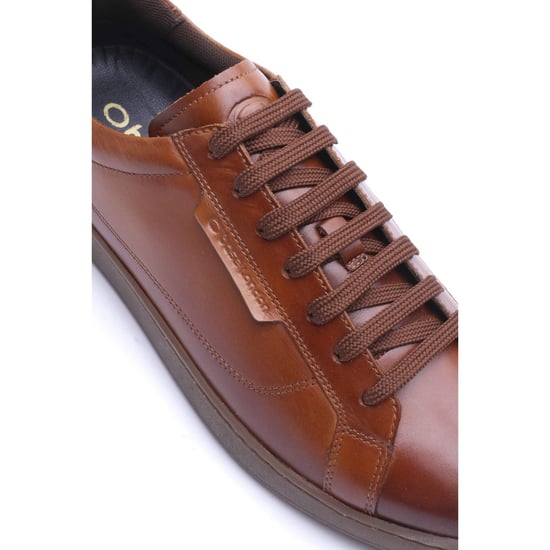 Base London Zammo Leather Men's TAN Trainers - Image 6