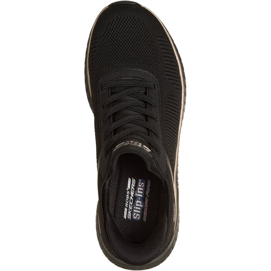 Skechers BOBS Sport Squad Chaos Textiel Dames Zwart / Roze Gouden Sneakers - Image 3