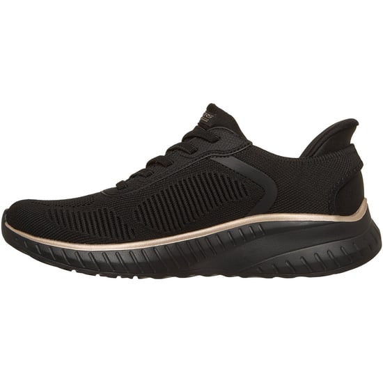 Skechers BOBS Sport Squad Chaos Textiel Dames Zwart / Roze Gouden Sneakers - Image 4