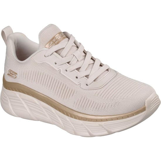 Skechers Bobs B Flex Hi Flying Dam Vita/Gyllene Konstruerade Stickade Träningsskor - Image 1