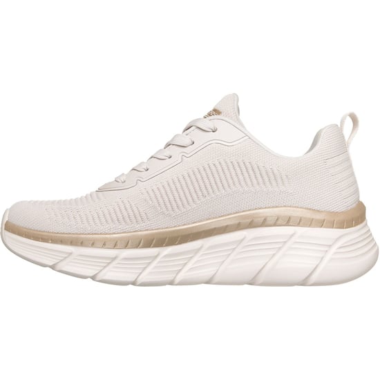 Skechers Bobs B Flex Hi Flying Dam Vita/Gyllene Konstruerade Stickade Träningsskor - Image 4