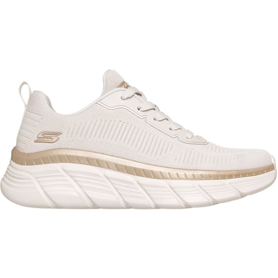 Skechers Bobs B Flex Hi Flying Dam Vita/Gyllene Konstruerade Stickade Träningsskor - Image 5