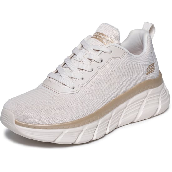 Skechers Bobs B Flex Hi Flying Dam Vita/Gyllene Konstruerade Stickade Träningsskor - Image 6
