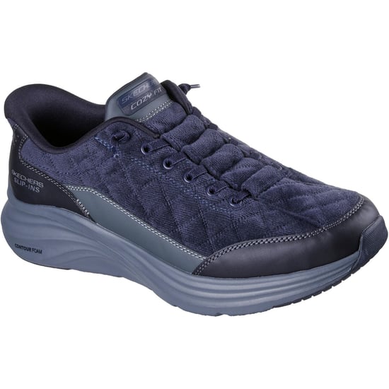 Skechers Contour Foam Cordelux Textiel Heren Navy Cozycord/Pu Sneakers - Image 1