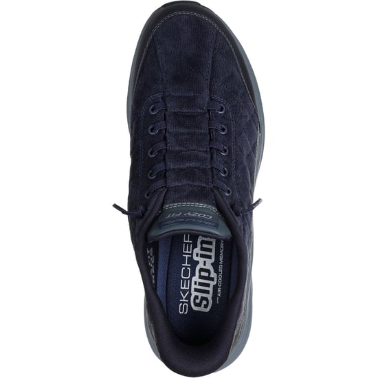 Skechers Contour Foam Cordelux Textiel Heren Navy Cozycord/Pu Sneakers - Image 3