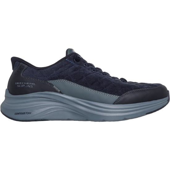 Skechers Contour Foam Cordelux Textiel Heren Navy Cozycord/Pu Sneakers - Image 4