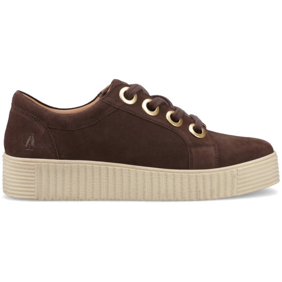 Hush Puppies Tamsin Suède Dames Chocolade Slim Fit Sneakers - Image 3