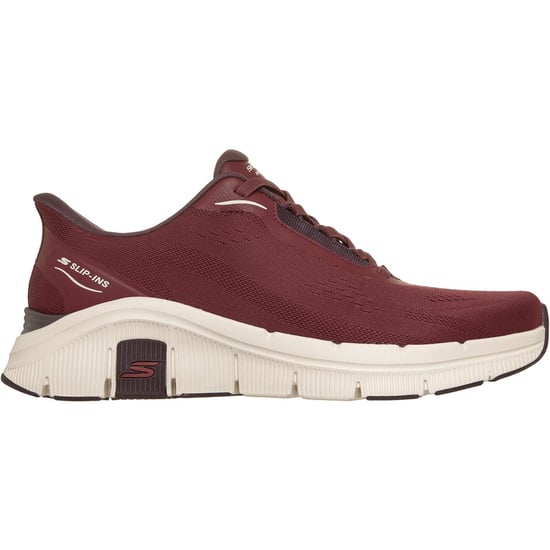 Skechers Relaxed Fit Flex Zayder Textil Herr Burgundy Mesh/Syntetiska Träningsskor - Image 4
