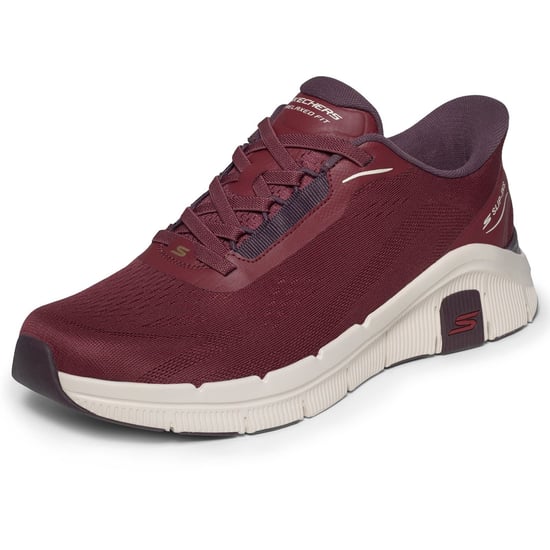 Skechers Relaxed Fit Flex Zayder Textil Herr Burgundy Mesh/Syntetiska Träningsskor - Image 5