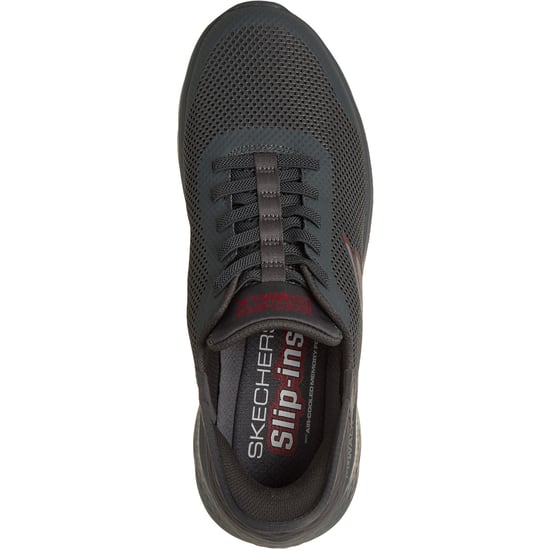Skechers GO WALK Flex Hands Up Textile Men's DARK GREY Trainers - Image 3