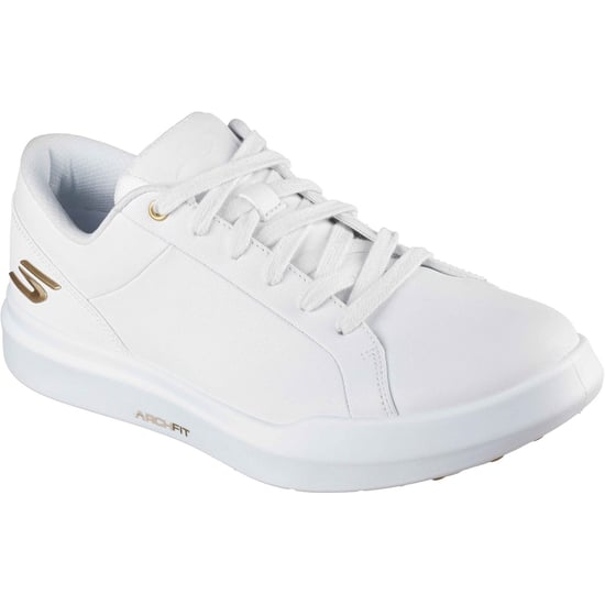 Skechers GO GOLF Drive 12 Leren Dames Witte/Gouden Golfschoenen - Image 1