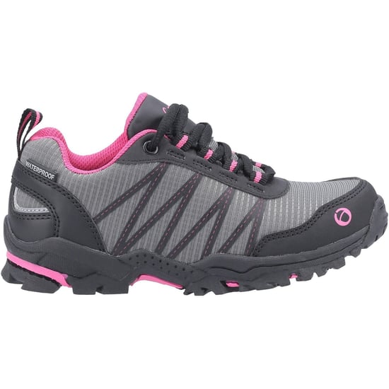 Cotswold Littledean Nylon Girls's Pink/Grey Hiking Boots - Image 4