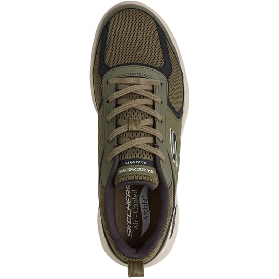 Skechers Arch Fit Summits Leege Läder Herr Oliv Läder/Pu/Nät Träningsskor - Image 3